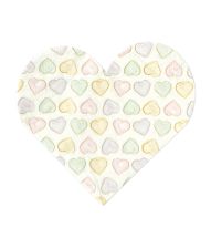 Pastel hjerte servietter, 20 stk