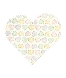 Pastel hjerte servietter, 20 stk