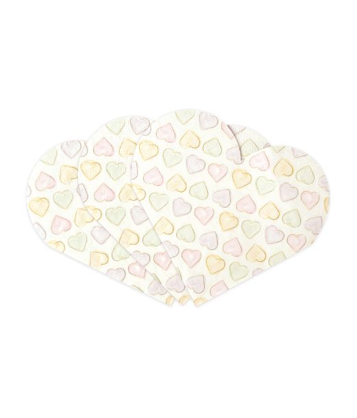 Pastel hjerte servietter, 20 stk