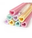 Hjerte silikone sugerør, 8 stk