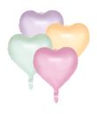 Folieballon Pastel hjerter 4 stk