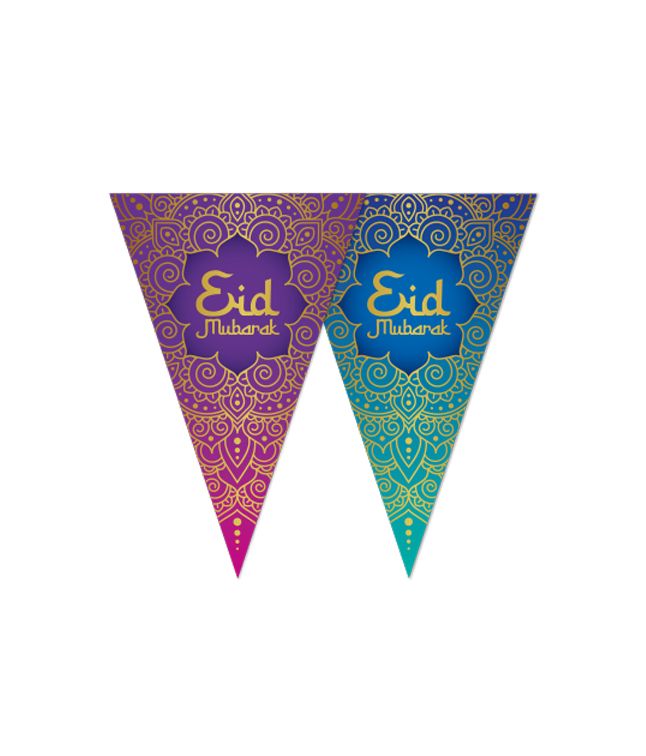 Eid Mubarak vimpelguirlande, 6 m