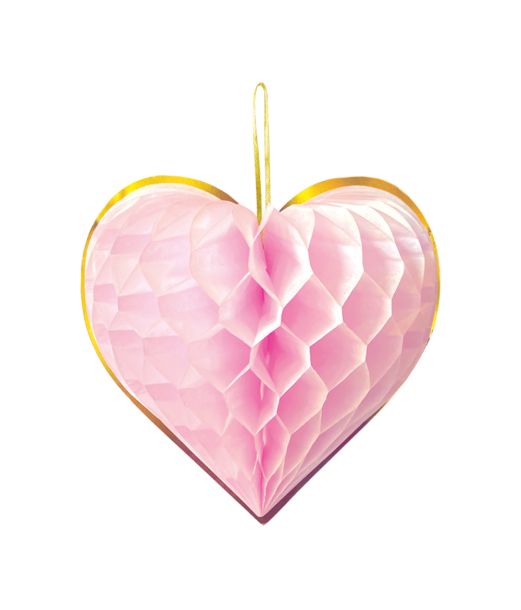 Pastel hjerte papirvæv, 4 stk