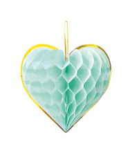 Pastel hjerte papirvæv, 4 stk