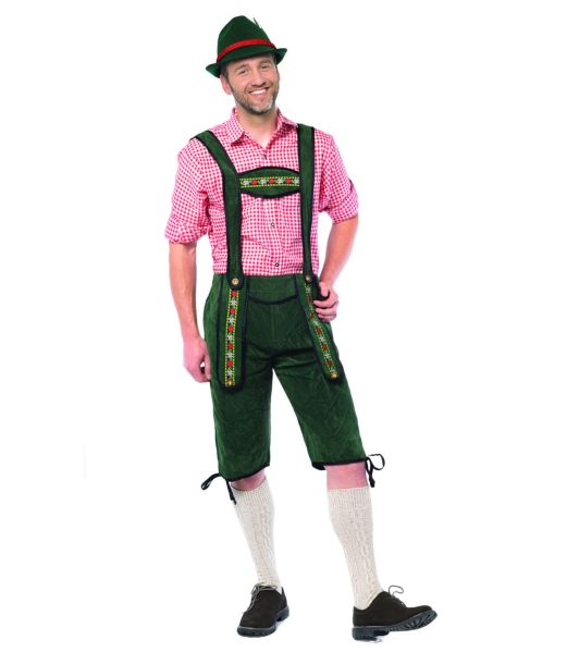 Grønne tyrolerbukser, lang