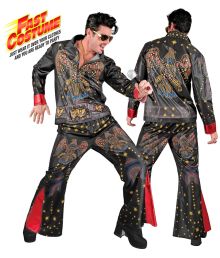 Sort Elvis kostume