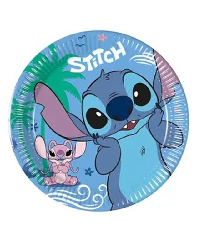 Stitch & Angel paptallerkner, 20 cm