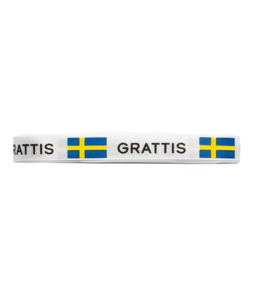 Svensk grattis satinbånd, 5 m