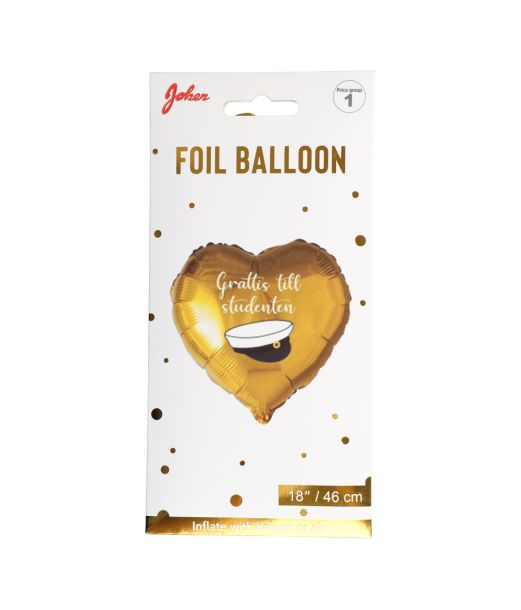 Grattis till studenten folieballon, 46 cm