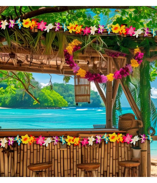 Hawaii blomster guirlande