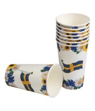 Svensk flag papkrus, 370 ml