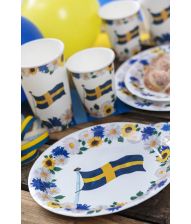 Svensk flag papkrus, 250 ml
