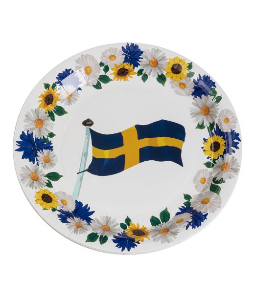 Svensk flag tallerkner, 18 cm