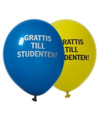 Grattis till studenten balloner, 8 stk