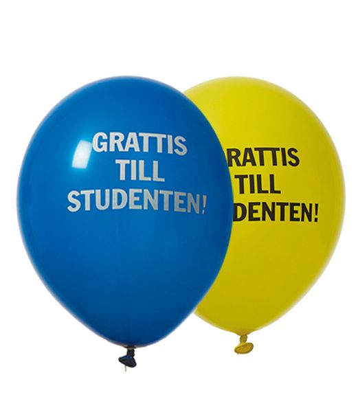 Grattis till studenten balloner, 8 stk
