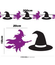 Hekse og hatte guirlande, 300 cm DIY