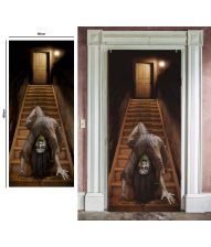Besat dame dørdekoration 80 x 180 cm