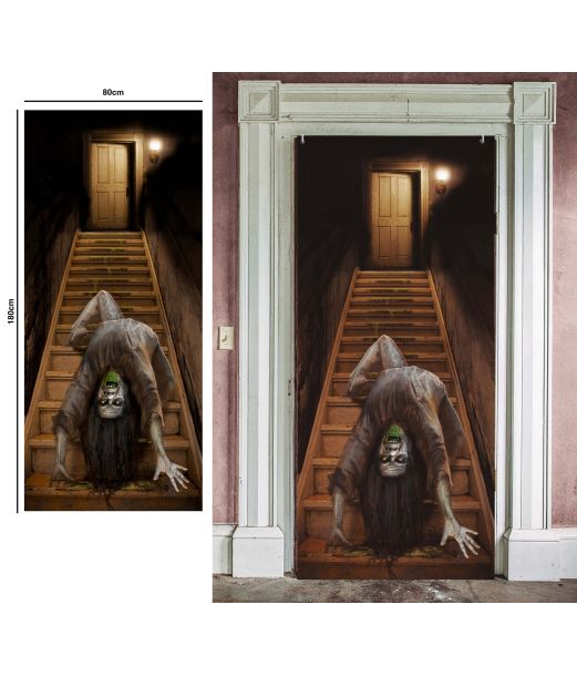 Besat dame dørdekoration 80 x 180 cm