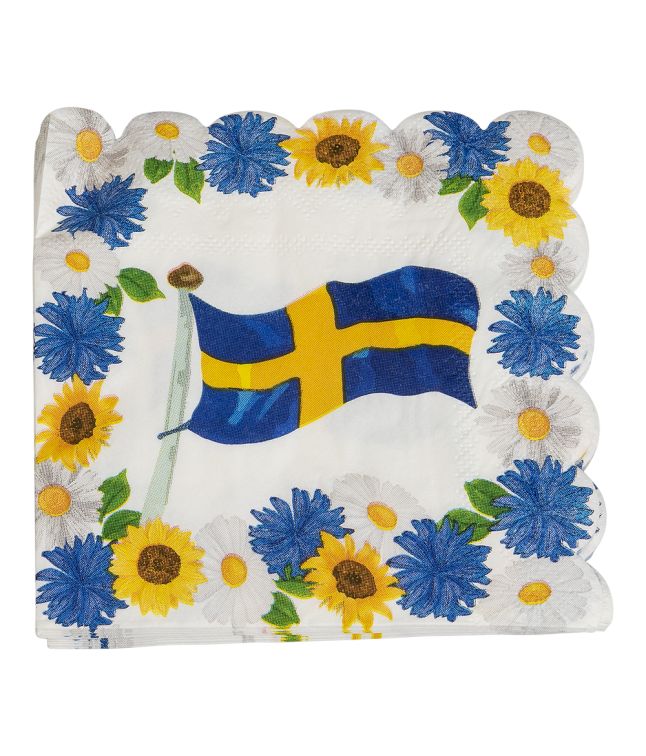 Svensk flag servietter 33x33cm