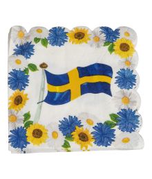 Svensk flag servietter 33x33cm