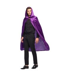 Lilla velour kappe, 170 cm.
