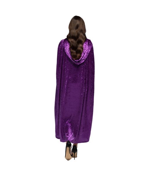 Lilla velour kappe, 170 cm.
