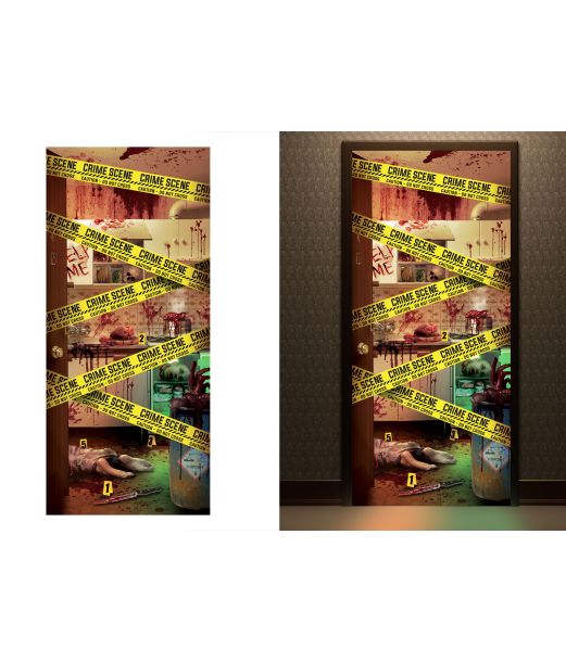 Crime Scene dørdekoration 80 x 180 cm