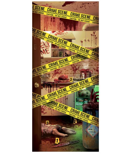 Crime Scene dørdekoration 80 x 180 cm