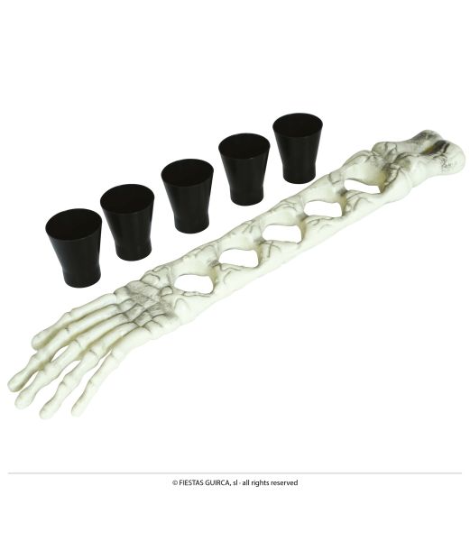 Skeletarm shotglas holder