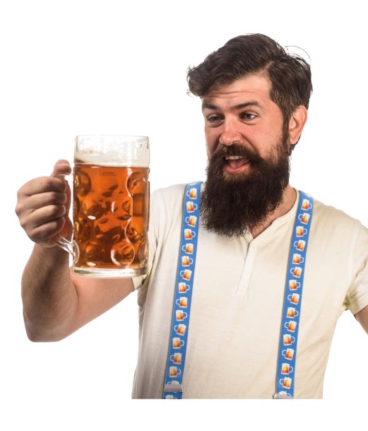 Oktoberfest seler med øl mønster