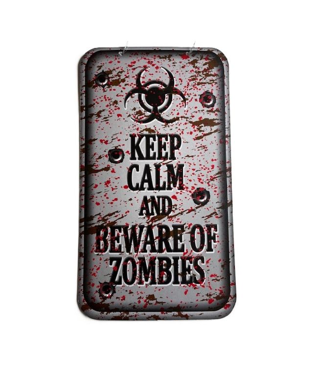 Halloween Zombie skilt, 40 cm