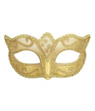 Halvmaske Venice Felina, guld