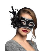 Sort Venice Fiore halvmaske