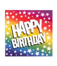 HAPPY BIRTHDAY servietter, 20 stk