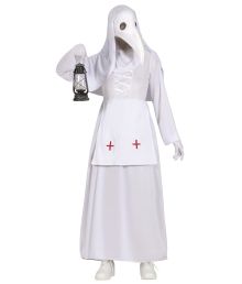 Hvid pestdoktor kostume til kvinder