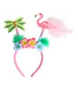 Hawaii hårbøjle, palme og flamingo