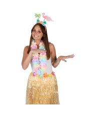 Hawaii hårbøjle, palme og flamingo