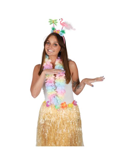 Hawaii hårbøjle, palme og flamingo