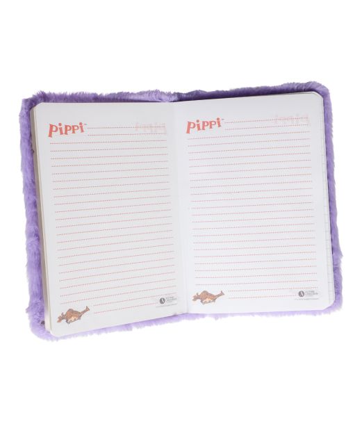 Pippi notesbog med plys 
