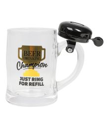 Ølglas med ringeklokke