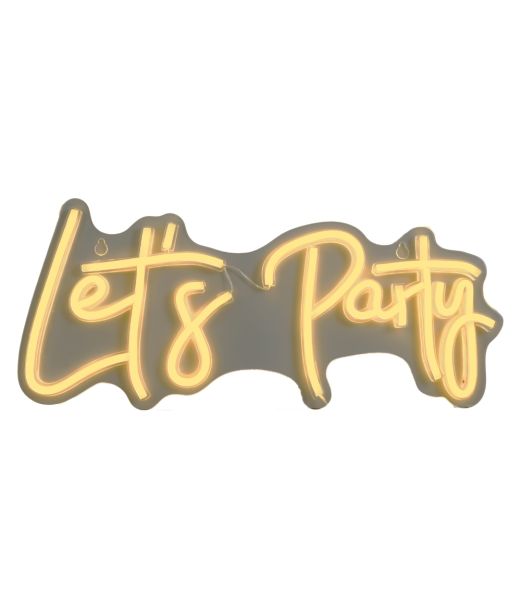 LED Lets Party skilt 41x18x1,6 cm