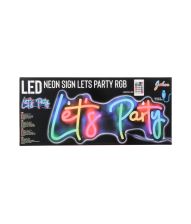 LED Lets Party skilt 41x18x1,6 cm