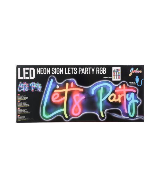 LED Lets Party skilt 41x18x1,6 cm