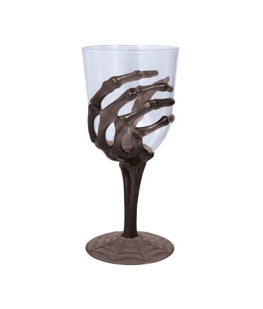 Glas med skelethånd
