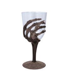 Glas med skelethånd