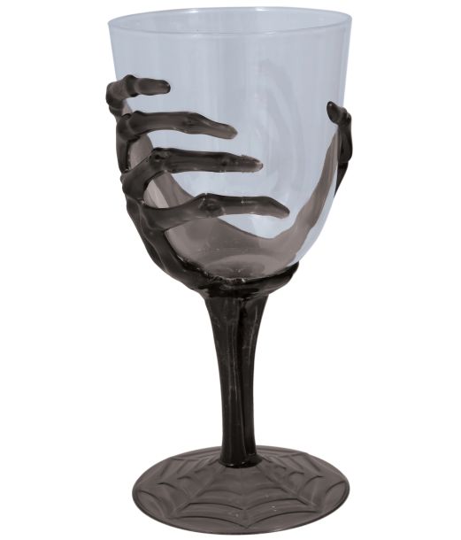 Glas med skelethånd