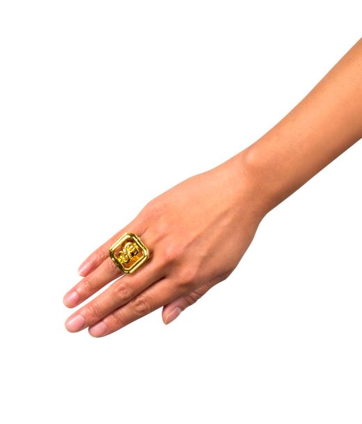 Guldfarvet dollarring
