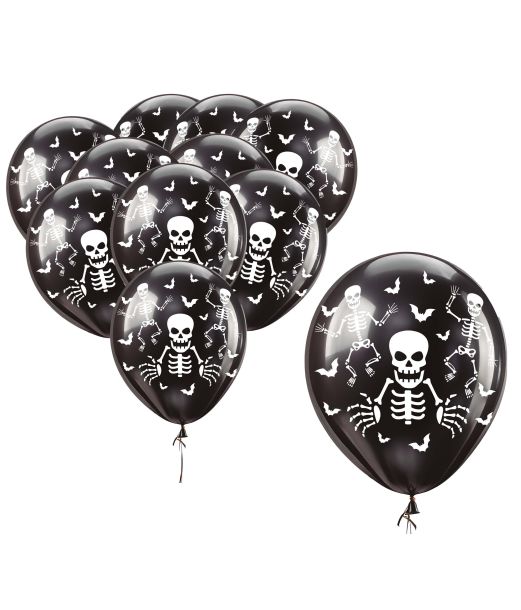 Skelet balloner, 10 stk