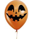 Orange græskar balloner, 10 stk