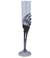 Champagneglas med skelethånd